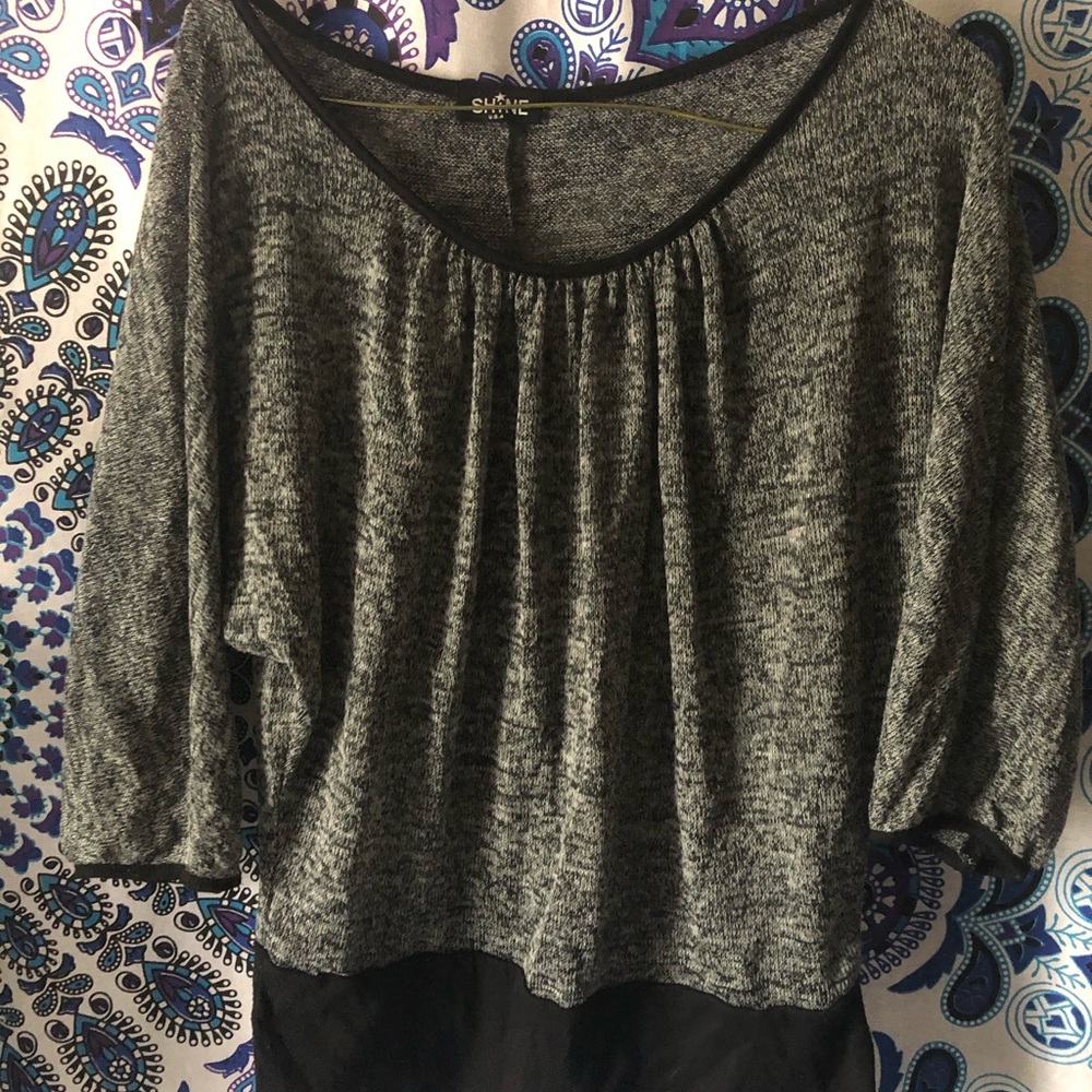 Black and gray blouse